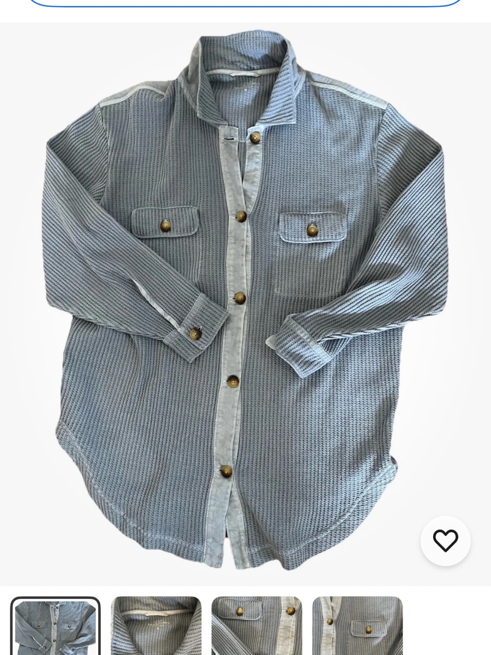 Vineyard Vines Light Blue Waffle-Knit Button Down Shirt